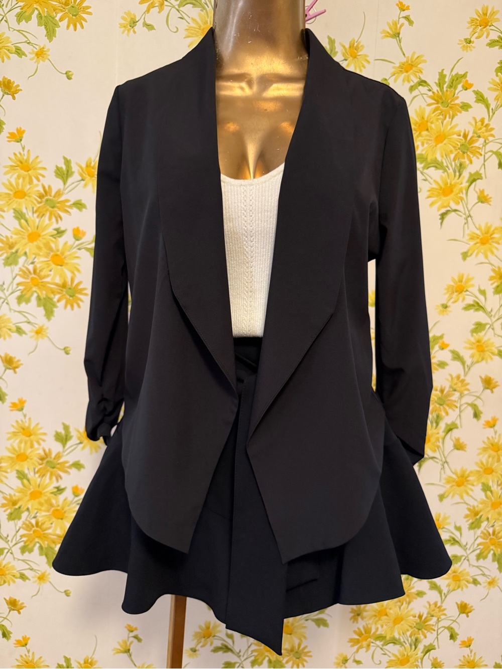 Women's Black Open-Front  Blazer size M